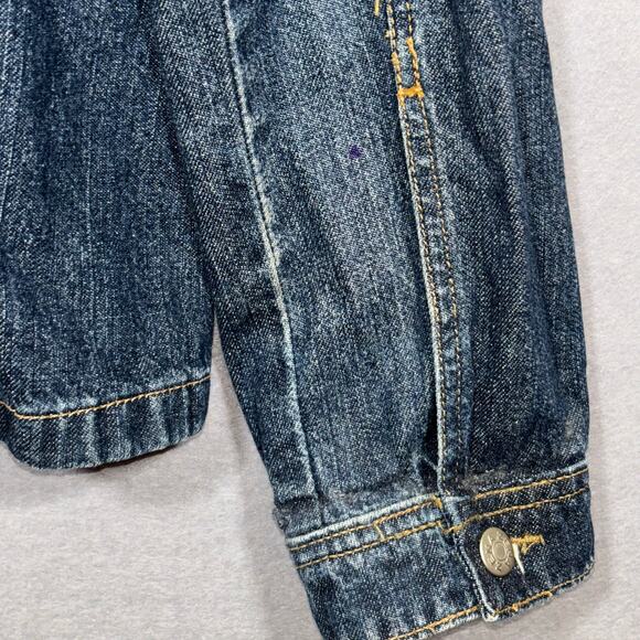 Vintage Zena Jeans Longer Length Medium Wash Denim Chore Jean Jacket Large Y2K - Picture 3 of 6